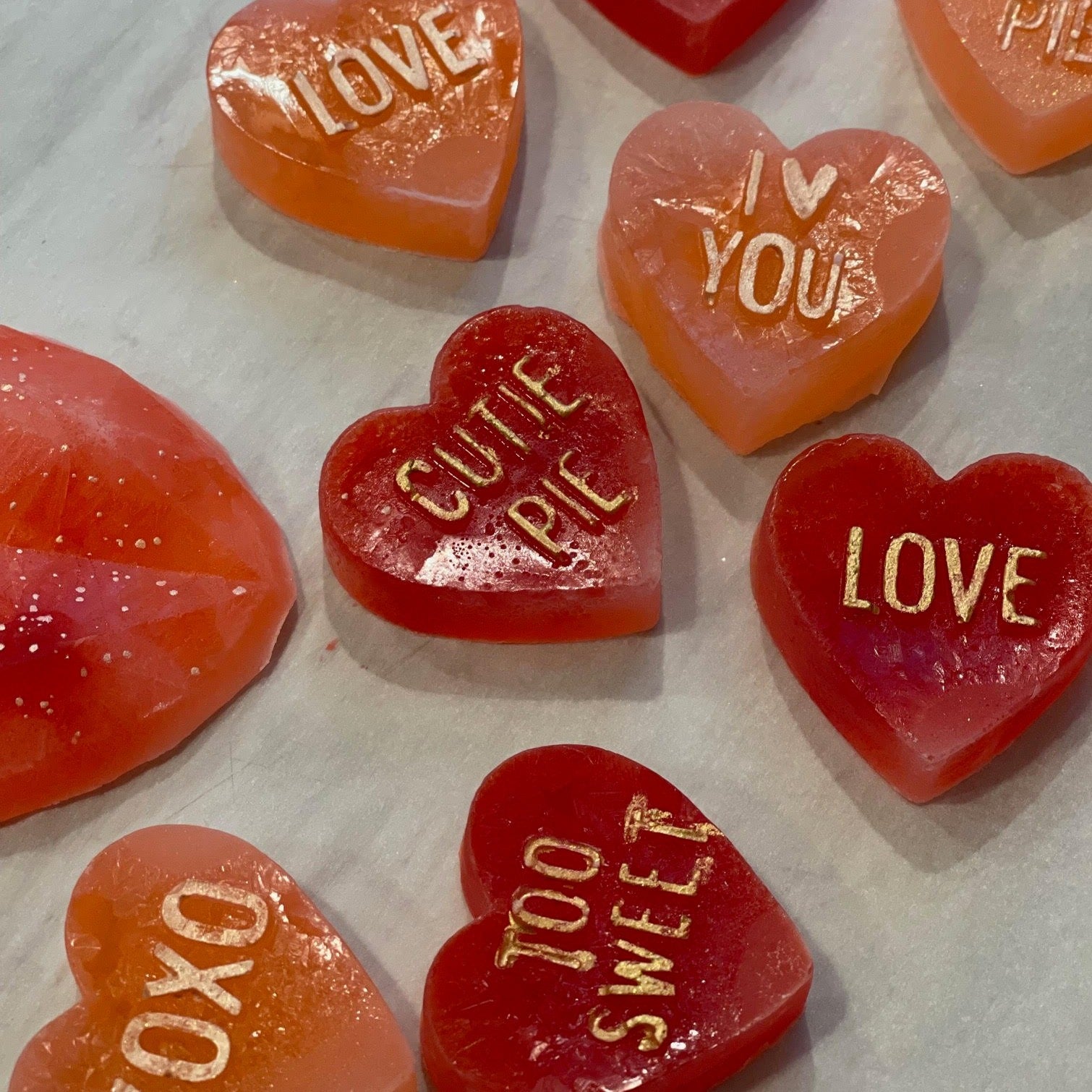 Shop MonkGems™️ Crystal Candy: Valentines Conversation Hearts – Insulin +  Coffee